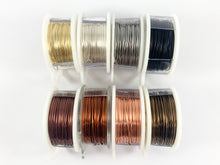 Load image into Gallery viewer, 22 GAUGE Tarnish Resistant Silver Plated Wrapping Craft Wire Artistic Wire Copper Core in Bronze Copper Silver Gold Proudly made in the USA!
