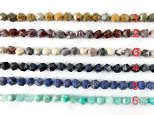 Load image into Gallery viewer, 8mm Handcut Gemstones Starcut Faceted Natural Gemstone Beads Around 15&quot;
