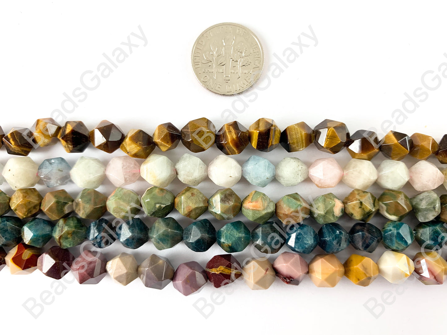 8mm Handcut Gemstones Starcut Faceted Natural Gemstone Beads Around 15"