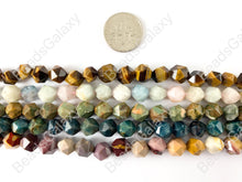 Load image into Gallery viewer, 8mm Handcut Gemstones Starcut Faceted Natural Gemstone Beads Around 15&quot;
