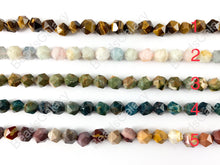 Load image into Gallery viewer, 8mm Handcut Gemstones Starcut Faceted Natural Gemstone Beads Around 15&quot;
