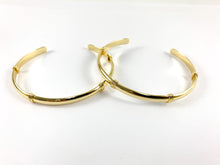 Cargar imagen en el visor de la galería, Brazalete ajustable minimalista simple de cobre chapado en oro real de 18 quilates, 3 piezas
