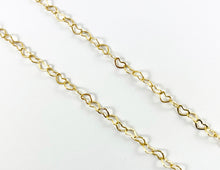 Load image into Gallery viewer, 18K Gold Plated Brass Dainty Minimalist Heart Chain for Necklace and Bracelet Making
