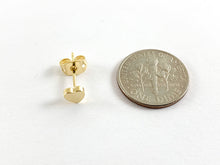 Load image into Gallery viewer, Real 18K Gold and Silver Plated Heart Earring Stud Component Over Copper 5 pairs
