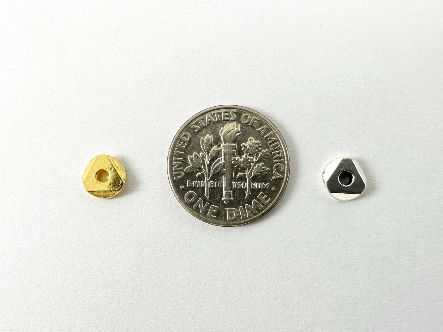 6mm Pewter Shiny Smooth Wavy Spacer Beads in Gold, Silver, Antique Bronze, Antique Copper and Gunmetal