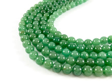 Load image into Gallery viewer, Grade AAA High Quality Natural Green Aventurine Round Smooth Shiny Natural Gemstone Beads 4mm 6mm 8mm 10mm 12mm Around 15&quot;-16&quot;
