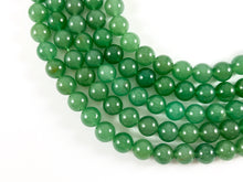 Cargar imagen en el visor de la galería, Grado AAA alta calidad aventurina verde natural redonda suave brillante cuentas de piedras preciosas naturales 4 mm 6 mm 8 mm 10 mm 12 mm alrededor de 15 &quot;-16&quot;
