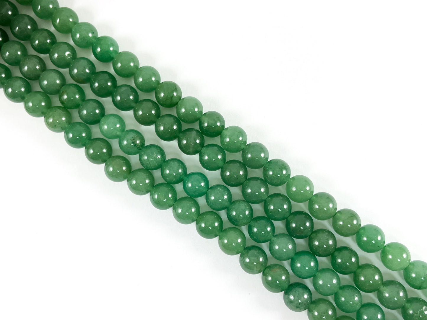 Grade AAA High Quality Natural Green Aventurine Round Smooth Shiny Natural Gemstone Beads 4mm 6mm 8mm 10mm 12mm Around 15"-16"