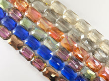 Load image into Gallery viewer, Faceted Shiny 18x26mm Dyed Glass Rectangle Crystal Strands (23 Colors Available!!) Around 11-12&quot;
