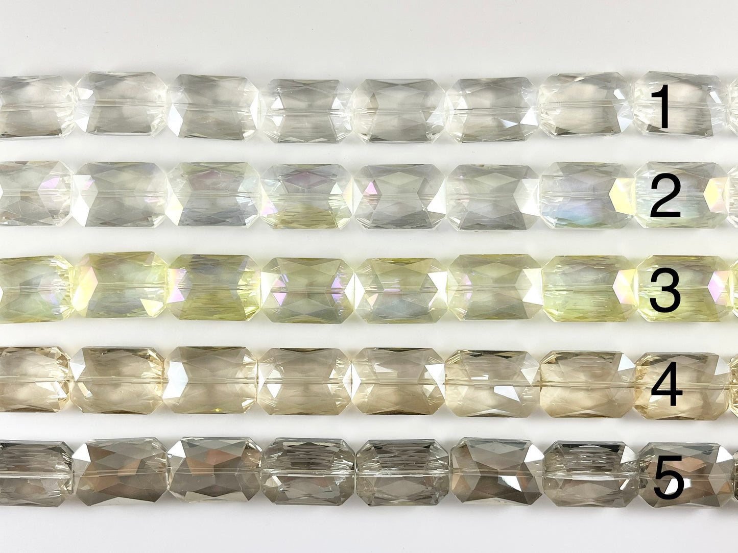 Faceted Shiny 18x26mm Dyed Glass Rectangle Crystal Strands (23 Colors Available!!) Around 11-12"