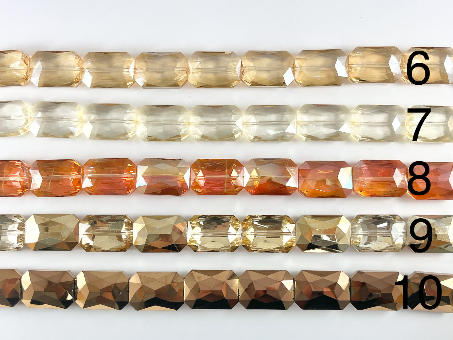 Faceted Shiny 18x26mm Dyed Glass Rectangle Crystal Strands (23 Colors Available!!) Around 11-12"