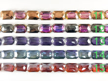 Load image into Gallery viewer, Faceted Shiny 18x26mm Dyed Glass Rectangle Crystal Strands (23 Colors Available!!) Around 11-12&quot;
