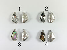 Load image into Gallery viewer, 16x26mm Pewter Rhinestone Silver Base Metal Crystal Glass Charm 6PCS
