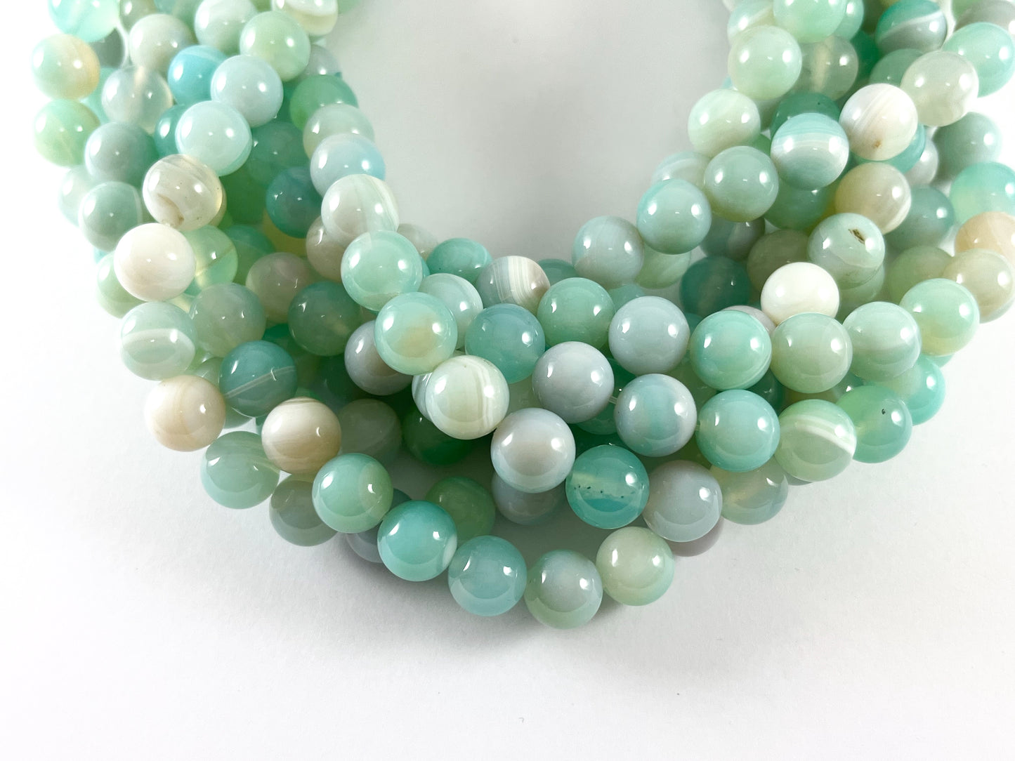 Cuentas de piedra Natural lisas redondas de ágata teñida Sardonyx de Color azul claro de alta calidad, cuentas de 6mm, 8mm, 10mm, 12mm, 14mm alrededor de 14-15"