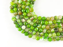 Load image into Gallery viewer, Bright Green Color Sardonyx Dyed Agate Round Faceted Shiny Natural Stone Beads Beads 4mm 6mm 8mm 10mm Around 14-15&quot;
