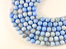 Load image into Gallery viewer, High Quality Pastel Blue Color Sardonyx Dyed Agate Round Faceted Natural Stone Beads Beads 4mm 6mm 8mm 10mm 12mm 14mm Around 14-15&quot;
