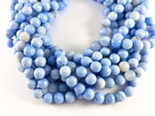 Load image into Gallery viewer, High Quality Pastel Blue Color Sardonyx Dyed Agate Round Faceted Natural Stone Beads Beads 4mm 6mm 8mm 10mm 12mm 14mm Around 14-15&quot;
