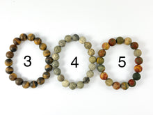 Load image into Gallery viewer, 10mm Natural Stone Shiny and Matte Stretchy Bracelets Faceted Black Labradorite/ Tiger&#39;s Eye/ Matte Artistic Jasper/ Matte Picasso Jasper
