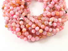 Load image into Gallery viewer, High Quality Bright Pink Dyed Agate Round Faceted Natural Stone Beads  6mm 8mm 10mm 12mm Around 15&quot;
