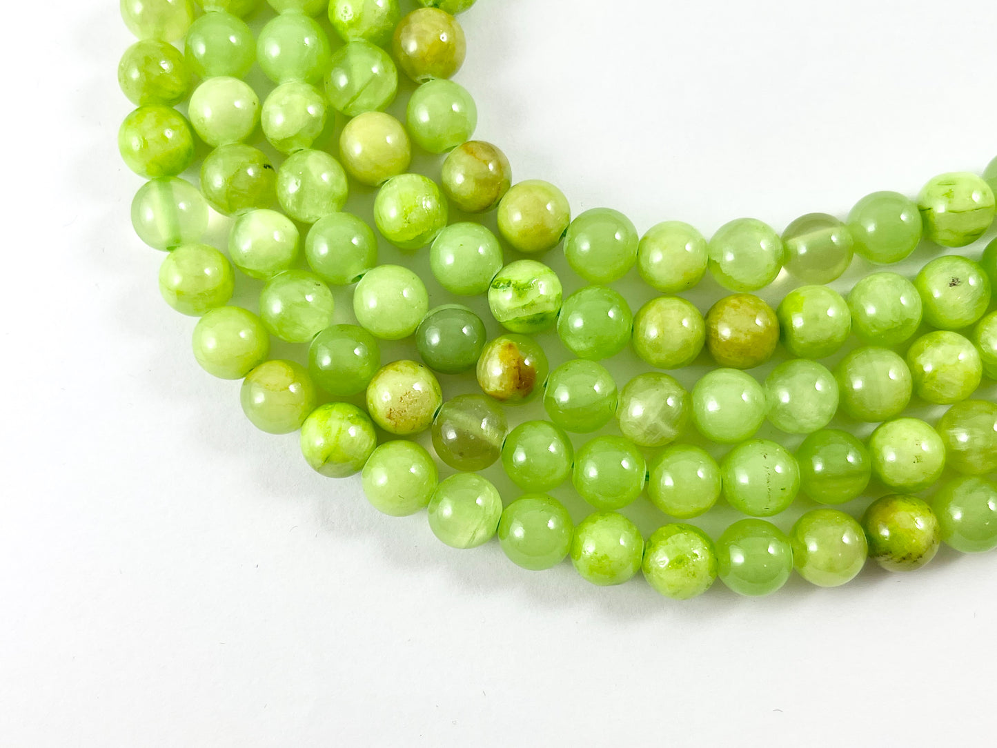 Natural Green Calcite Beads Bright Neon Green Round Shiny Polished Smooth Natural Stone Beads 6mm 8mm 10mm 12mm Around 14-15"
