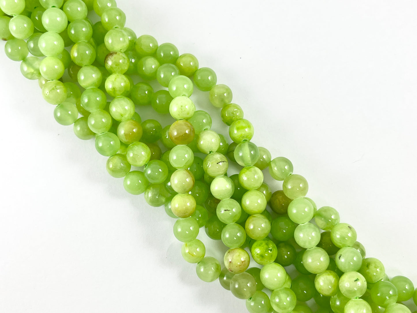 Natural Green Calcite Beads Bright Neon Green Round Shiny Polished Smooth Natural Stone Beads 6mm 8mm 10mm 12mm Around 14-15"