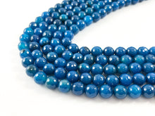 Load image into Gallery viewer, High Quality Blue Agate Round Faceted Natural Stone Beads  6mm 8mm 10mm 12mm Around 15&quot;
