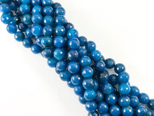 Load image into Gallery viewer, High Quality Blue Agate Round Faceted Natural Stone Beads  6mm 8mm 10mm 12mm Around 15&quot;
