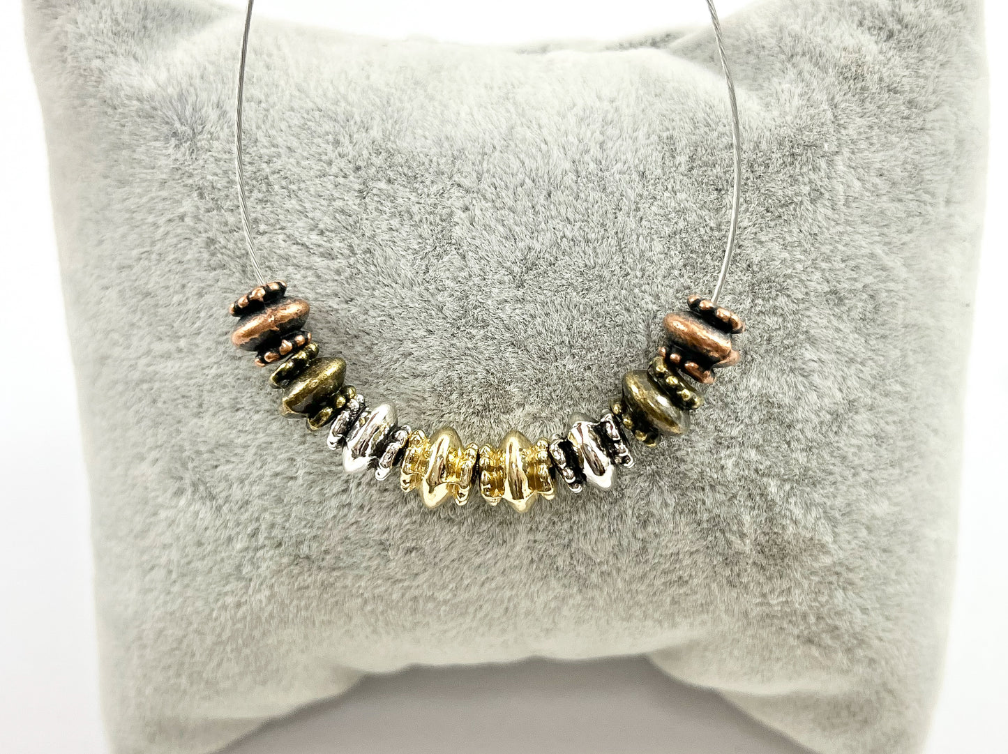 6x7mm Pewter Rondelle Spacer Beads Antique Gold, Silver, Bronze, Copper 125 Grams Bag