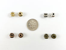 Load image into Gallery viewer, 6x7mm Pewter Rondelle Spacer Beads Antique Gold, Silver, Bronze, Copper 125 Grams Bag
