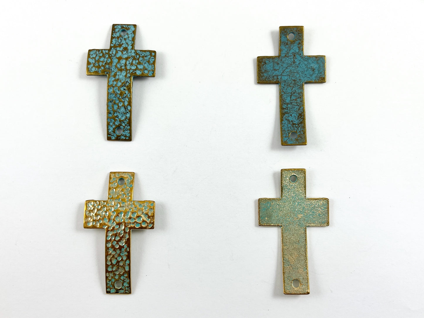 28x49mm Pewter Curved Cross Connectors Hammered Religious Cross Pendants Bulk Order in Antique Copper, Silver, Bronze, Patina