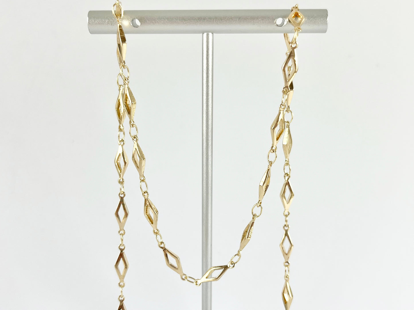 18K Gold Plated Dainty Skinny Diamond Shape Chain By The Yard for Necklace and Bracelet Making