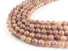 Load image into Gallery viewer, Electroplated Strawberry Quartz Mystic Coated Punkish Purple Faceted Beads 6mm 8mm 10mm 12mm Natural Stone Beads
