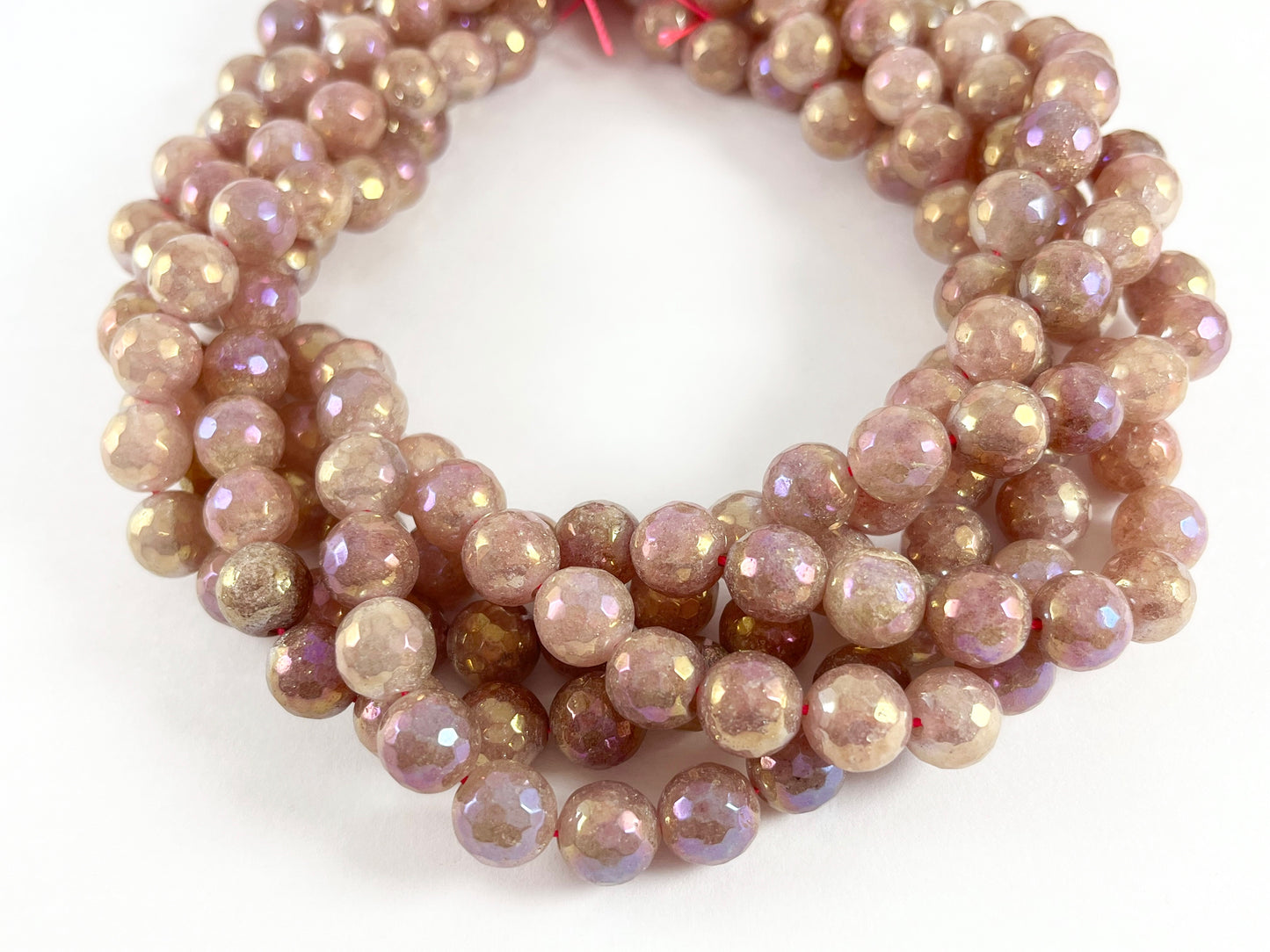 Electroplated Strawberry Quartz Mystic Coated Punkish Purple Faceted Beads 6mm 8mm 10mm 12mm Natural Stone Beads