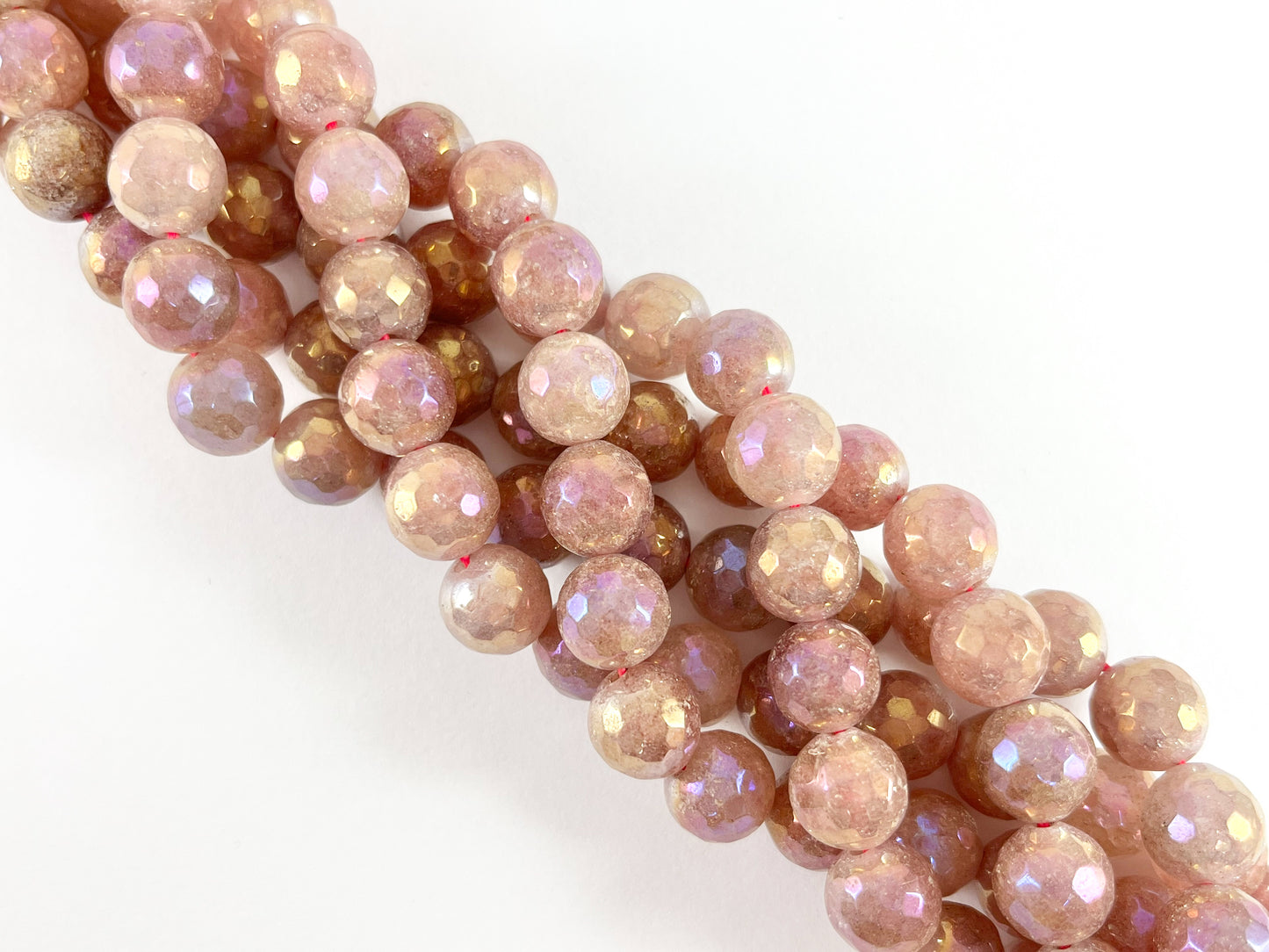 Electroplated Strawberry Quartz Mystic Coated Punkish Purple Faceted Beads 6mm 8mm 10mm 12mm Natural Stone Beads