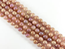 Load image into Gallery viewer, Electroplated Strawberry Quartz Mystic Coated Punkish Purple Faceted Beads 6mm 8mm 10mm 12mm Natural Stone Beads
