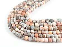 Load image into Gallery viewer, Pink Botswana Agate Hight Quality Faceted Cube Beads Natural Pastel Pink Color Stone 6mm 8mm
