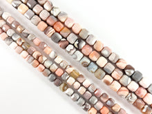 Load image into Gallery viewer, Pink Botswana Agate Hight Quality Faceted Cube Beads Natural Pastel Pink Color Stone 6mm 8mm
