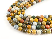 Load image into Gallery viewer, Hight Quality Yellow Ocean Jasper Natural Stone Round Smooth Beads 6mm 8mm 10mm
