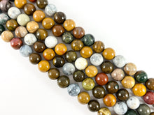 Load image into Gallery viewer, Hight Quality Yellow Ocean Jasper Natural Stone Round Smooth Beads 6mm 8mm 10mm
