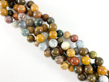 Load image into Gallery viewer, Hight Quality Yellow Ocean Jasper Natural Stone Round Smooth Beads 6mm 8mm 10mm
