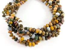 Load image into Gallery viewer, Hight Quality Yellow Ocean Jasper Hand Cut Faceted Natural Stone Round Rondelle Beads 6mm 8mm 10mm
