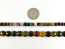 Load image into Gallery viewer, Hight Quality Yellow Ocean Jasper Faceted Cube and Coin Shape Natural Stone Beads
