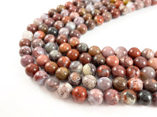 Load image into Gallery viewer, Red Hungarian Agate Round Smooth Shiny Natural Stone Beads 6mm 8mm 10mm
