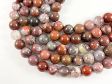 Load image into Gallery viewer, Red Hungarian Agate Round Smooth Shiny Natural Stone Beads 6mm 8mm 10mm
