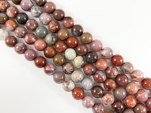 Load image into Gallery viewer, Red Hungarian Agate Round Smooth Shiny Natural Stone Beads 6mm 8mm 10mm
