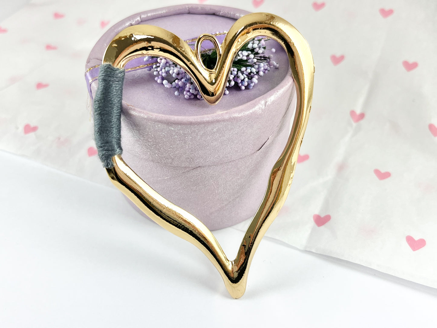 Pewter Heart Pendants Valentine's Day Large Heart Charms with Aqua, Pink, Peach and Dark Blue Color Thread