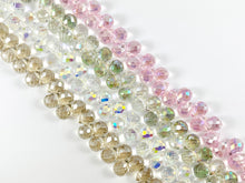 Load image into Gallery viewer, 8x10mm High Quality Crystal Briolette Faceted Shiny Puffy Teardrop Top Drilled Crystal Beads Strand
