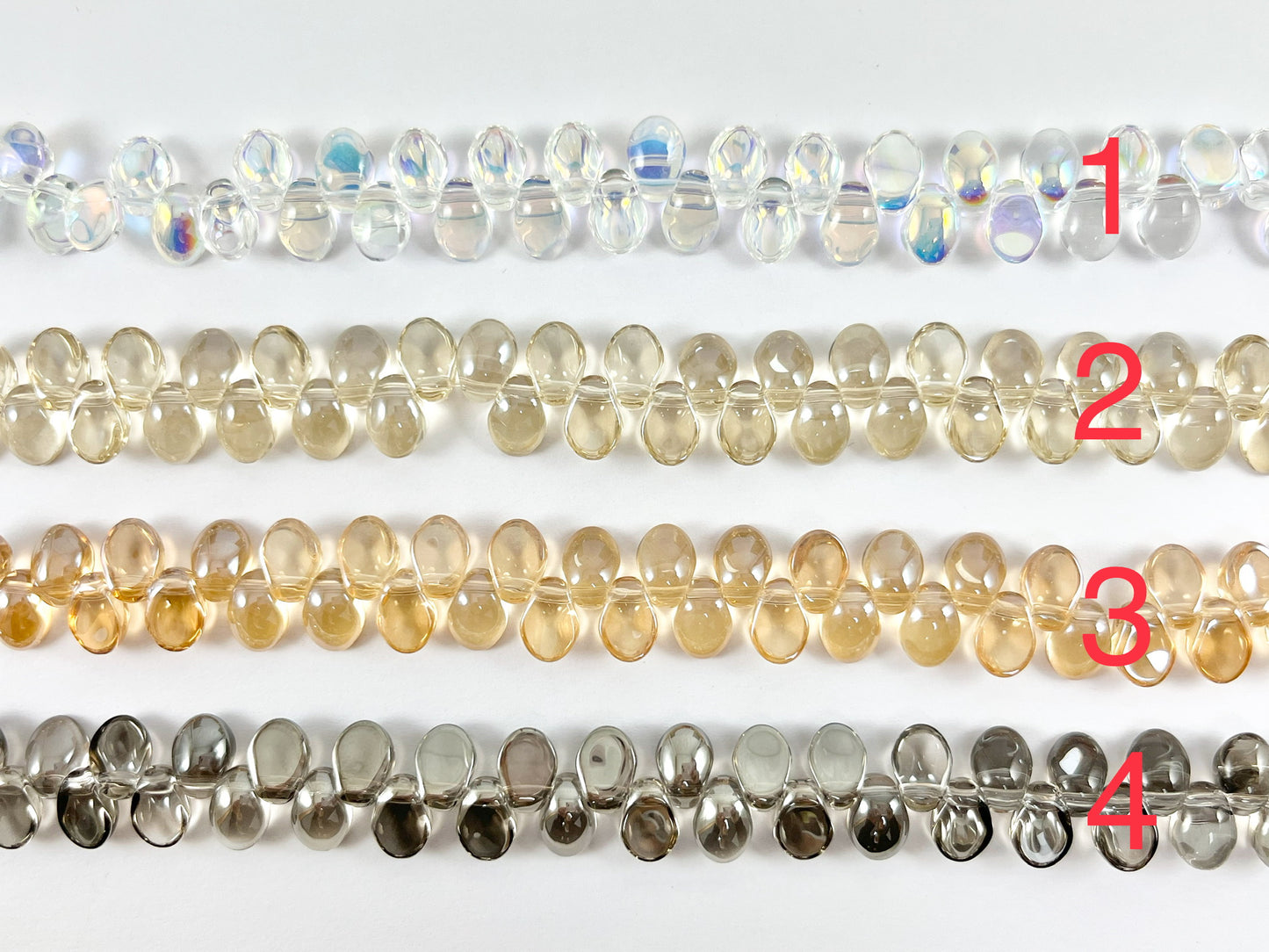 6x8mm High Quality Crystal Flower Petals Faceted Shiny Top Drilled Tiny Nugget Crystal Beads Strand