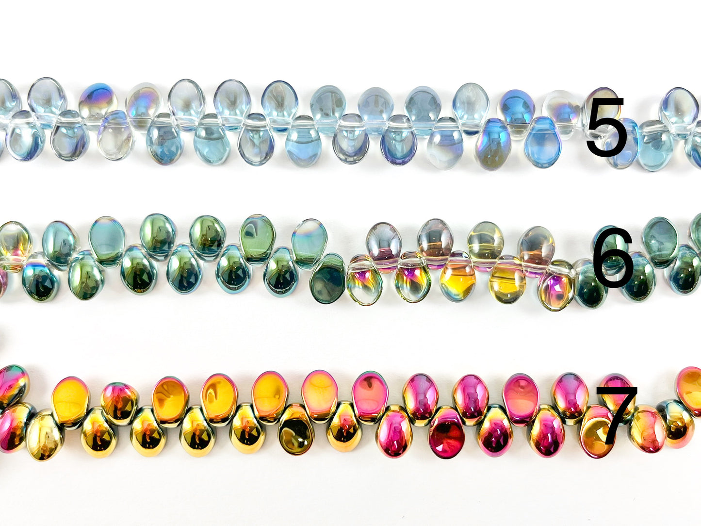 6x8mm High Quality Crystal Flower Petals Faceted Shiny Top Drilled Tiny Nugget Crystal Beads Strand