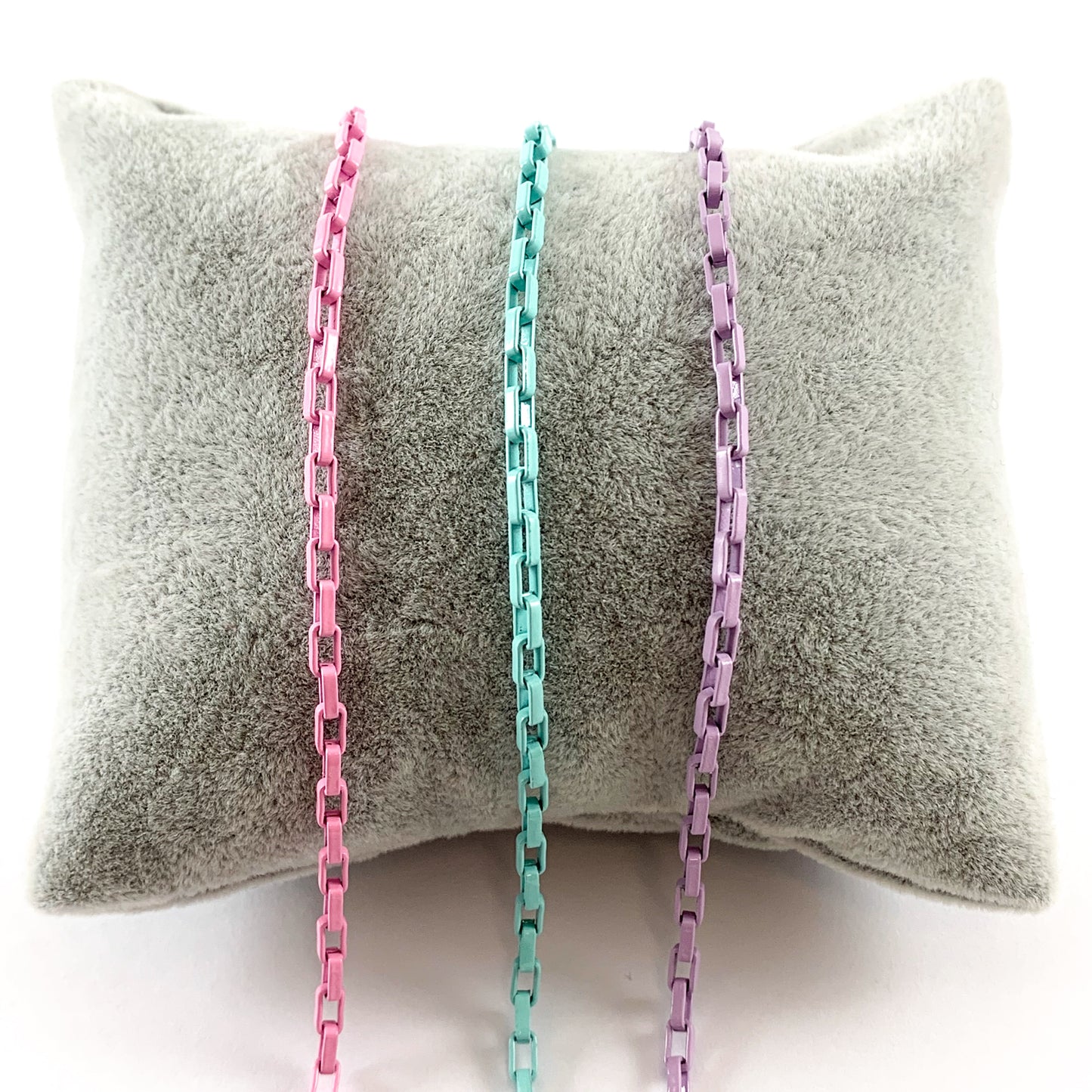 Enamel Plated Copper Rectangle Link Chain- 1 spool